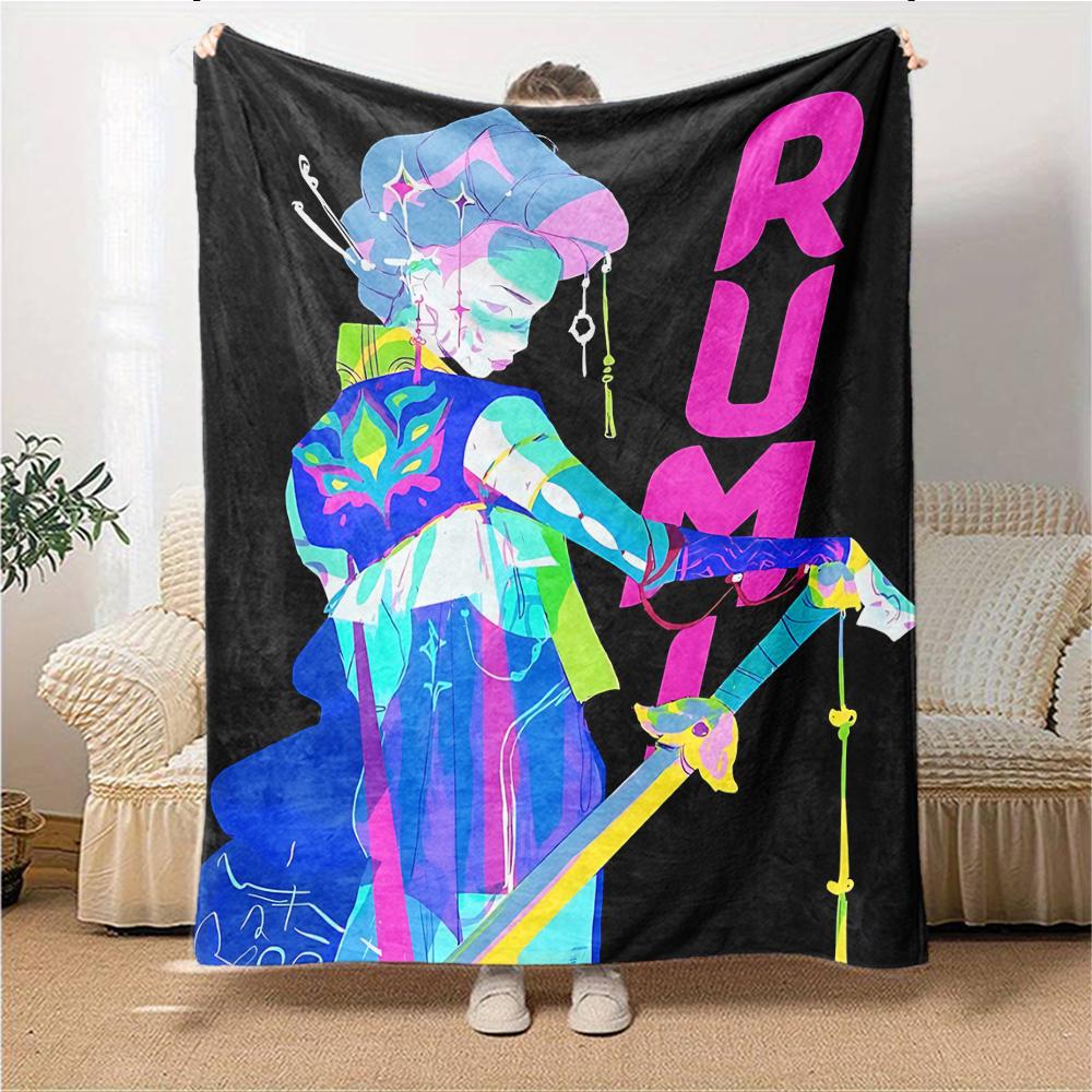 1Pc Chunli'S Dynamic Duo Blanket For Couch Bed Plush Cozy Fuzzy Blanket Super Soft Warm Blankets For Fall And Winter 0918208