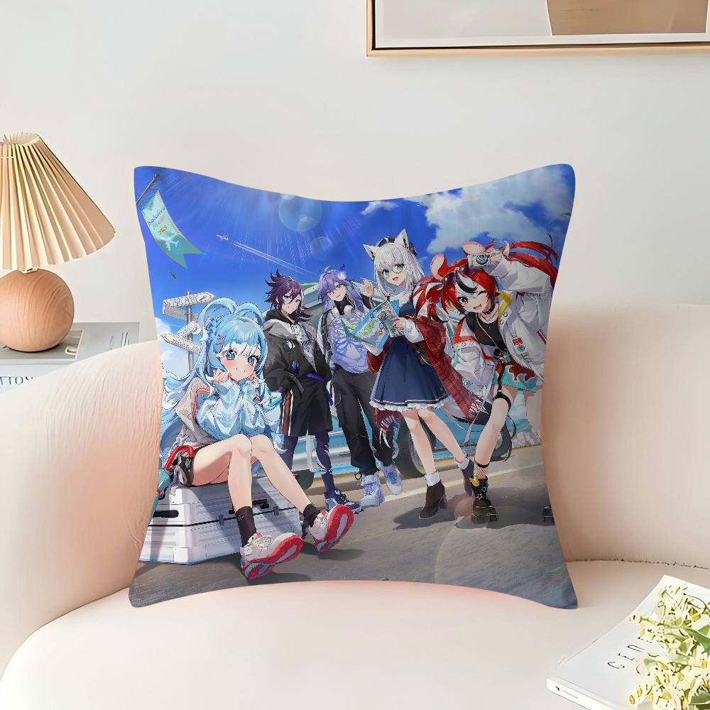 Anime H-hololive Production Pillow Anime Pillow Sofa Bed Head Pillow Cover Cushion Cover 45x45 Cm Fashion