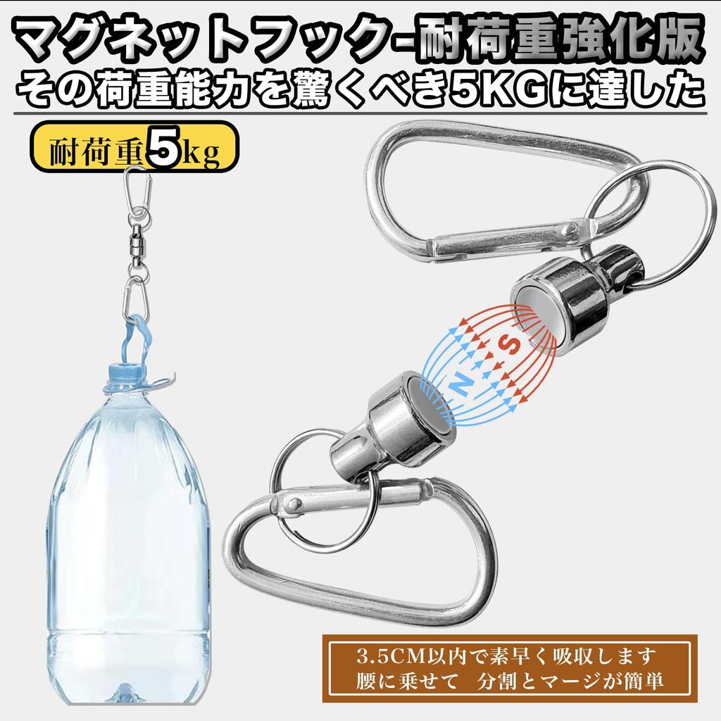 Wlikn Magnetic Releaser, Load Capacity 5kg, Set of 3, Magnet