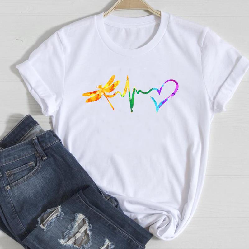 Dandelion Ins Casual Printed Europe and The United States Clothing Top Shortsleeved Tshirt Graphic T Shirts Women Clothing