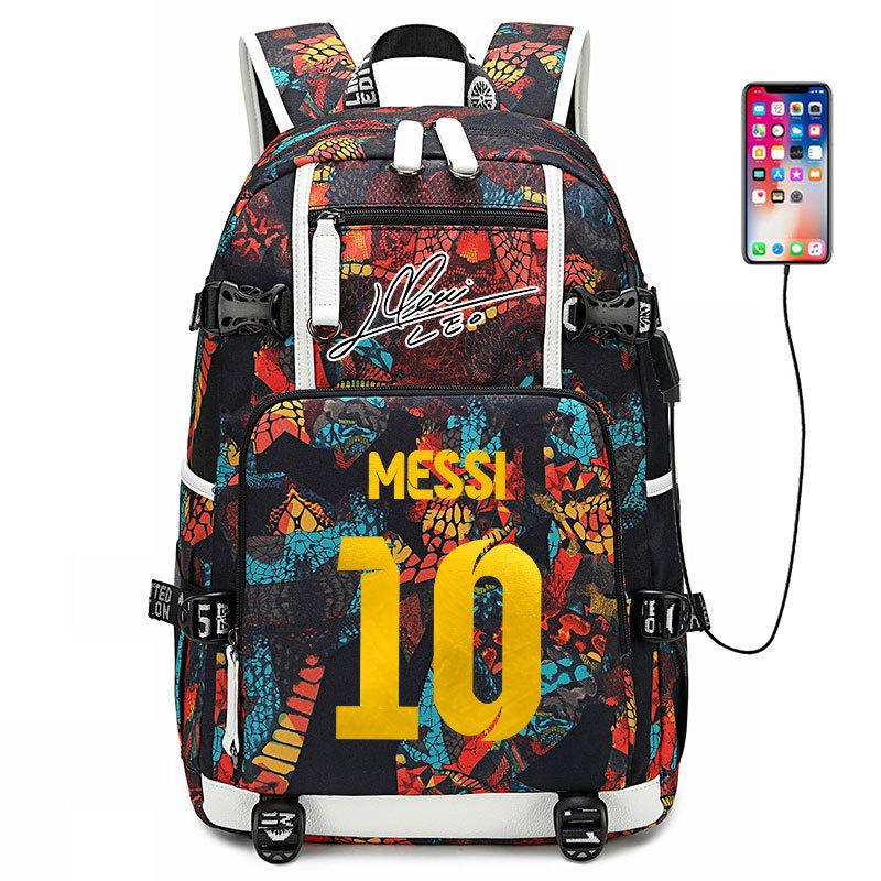 Large Capacity Football Backpack Mbappe School Bag Neymar Signature Backpack