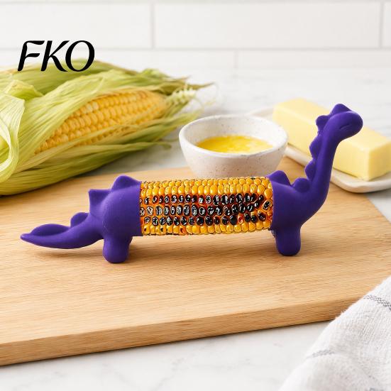 Heat Resistant Corn Forks Dinosaur Holders, Durable 3D Printing Lightweight Sturdy Prongs, Fun Safe Fork, for Hot BBQ Party Dining Table