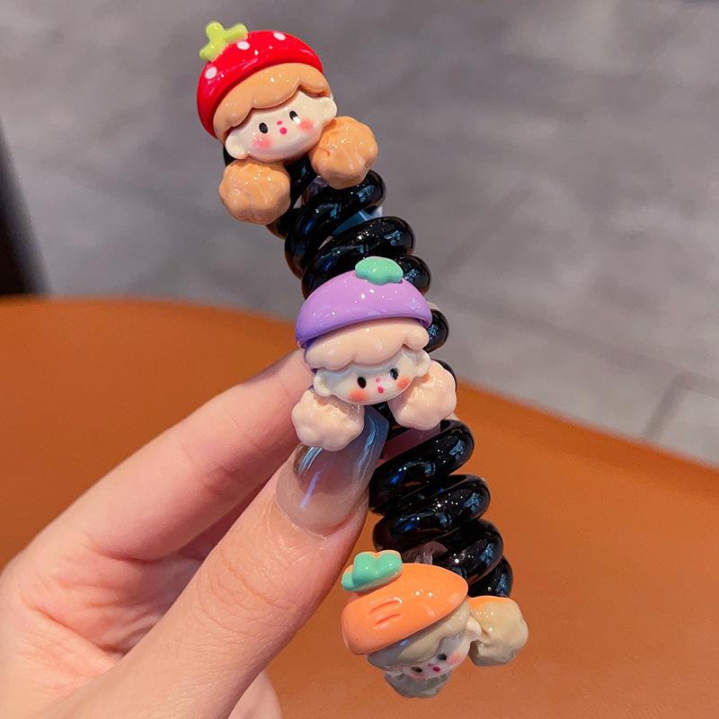 Children's Telephone Cord Hair Tie - Summer Biscuit Bubble Braid, Perfect for Girls' Hairstyles & Women's Hair Accessories