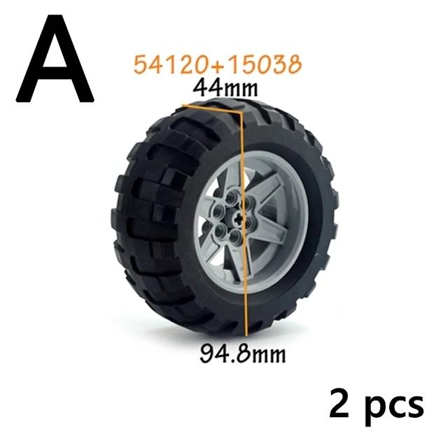 MOC Technical Tire Wheel Cross Hole Set Motorcycle Car Truck Wheels 44309 92402 3 54120 11957 Construction Building Block