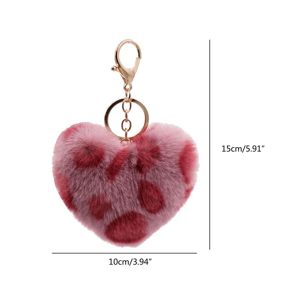 Fur Ball Pom-Pom Keychain for Car Keyring Phone Handbag Charm Tote Pendant Adorable Fluffy Fur Ball-Fashion Gift