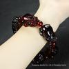 3D Red Amber Pixiu Bracelet for Wealth & Fortune, Unisex