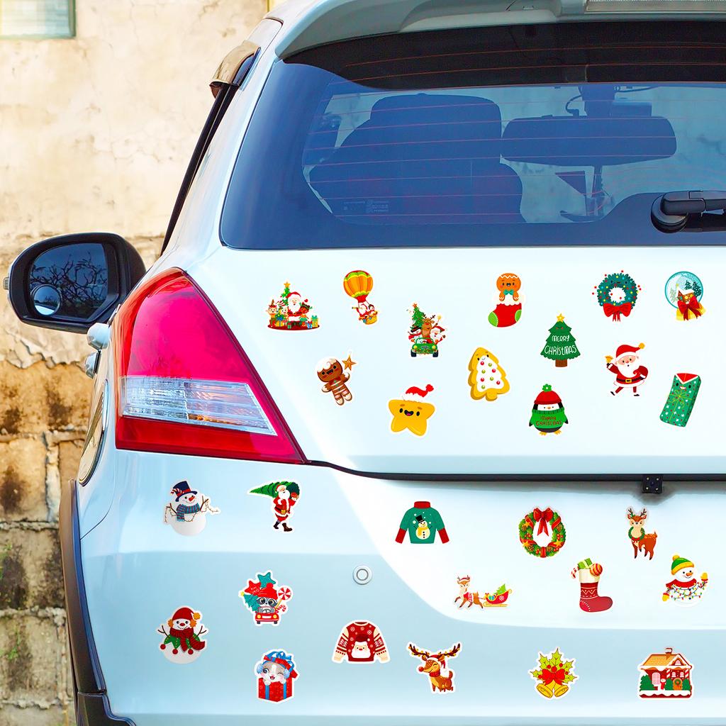 50pcs Holiday Christmas Theme Sticker for Phone Laptop Car Kids Xmas Waterproof Sticker