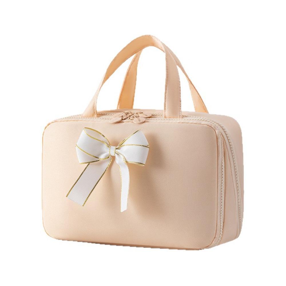 Solid Color Cosmetic Storage Bag Large Capacity Toiletries Storage Pouch  Outdoor