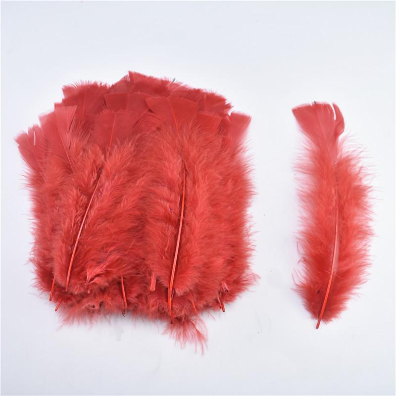 100pcs Flat Fluffy Colorful Turkey/Chicken FeathersDiy Pheasant Plume for Needlework Decor Clothes Handicraft Accessories10-18cm