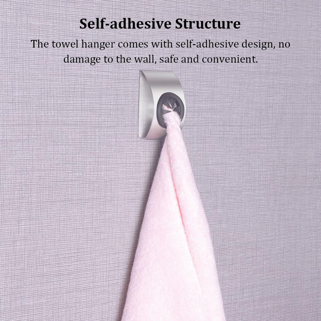 Towel Storage Hanger Household Towels Rack Stainless Steel Bathroom Kitchen Dishcloth Wall Hook Organization Hangers