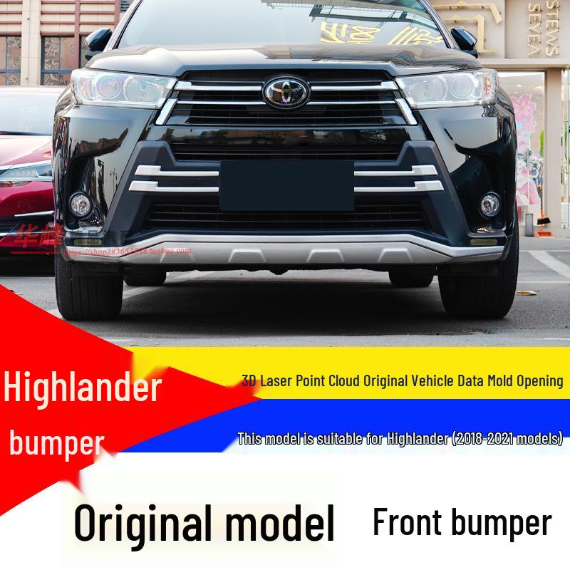 Toyota Highlander 2018-2021 Front & Rear Bumper Kit with Anti-Collision Protection