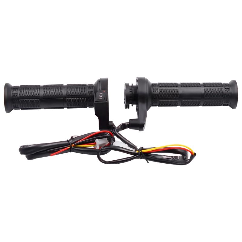 Heated Hand Grips Electric Hot Warm Handlebar Motorcycle ATV Temperature Adjust