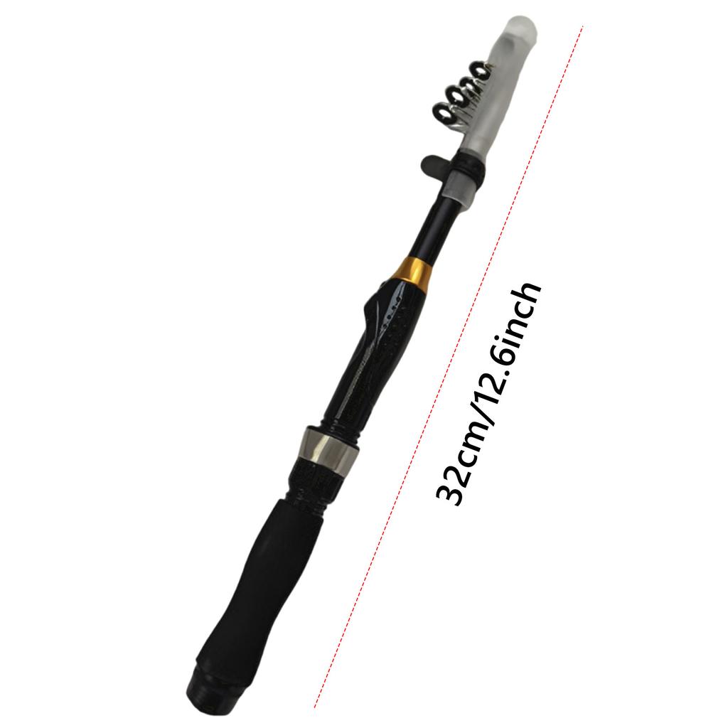 1.3-2.3m Mini Travel Rod Lightweight Compact Design Portable Collapsible Fishing Pole Super Short for Saltwater and Freshwater