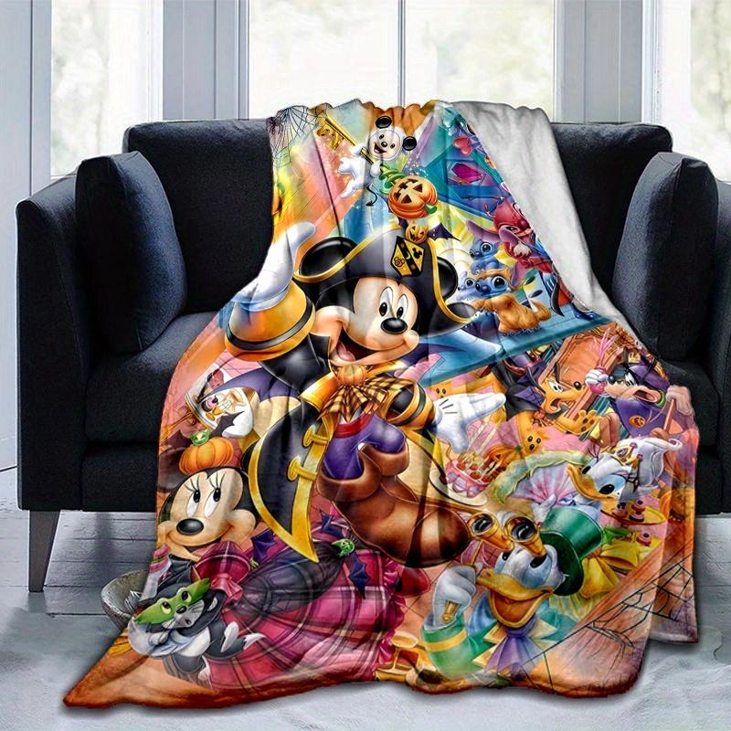 1pc, Mickey and Minnie (3) Home Decor Blanket: A Cozy Flannel Throw for Bedroom, Living Room, Travel, Camping, Car, Beach, Office Naps, Perfect Gift f