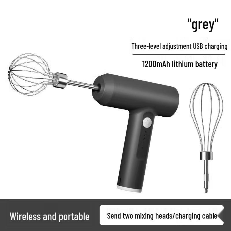 Rechargeable Stainless Steel Handheld Electric Egg Beater for Baking