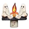 Halloween Night Light Spooky Ghost Campfire Pumpkin Boo Witch Black Cat Nightlight for Halloween Bedroom Living Room Decor