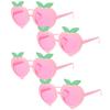 4Pcs Party Glasses Novelty Peach Shape Fun Sunglasses Photo Booth Props Luau Hawaiian Birthday Beach Pool Supplies Funny