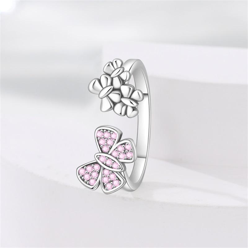 925 Silver Women Rings Sparking Zircon Sunflower Star Moon Open Ring For Engagement Jewelry Anniversary Gifts