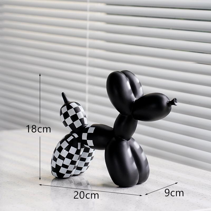 

Resin black Balloon Dog Figurines Art Animals Statue Crafts Decor Item for Interior Home Desktop Decoration Painting Colorful чёрный