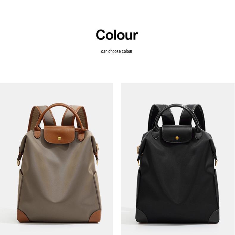 Stylish Women's Lightweight Nylon Commuter Backpack: Travel, School, Business, Large Capacity, Colorblock, Waterproof