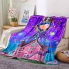 Whimsical Nighttime Adventure Flannel Blanket Super Soft Warm Cozy Blanket For Sofa Bed Office Travel Allseason Home Decor Gift
