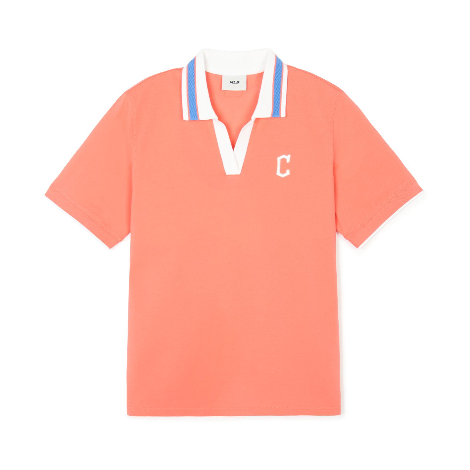 

New MLB Cleveland Guardians Polo Shirt Women s Coral 3FPQB0343-45COD M