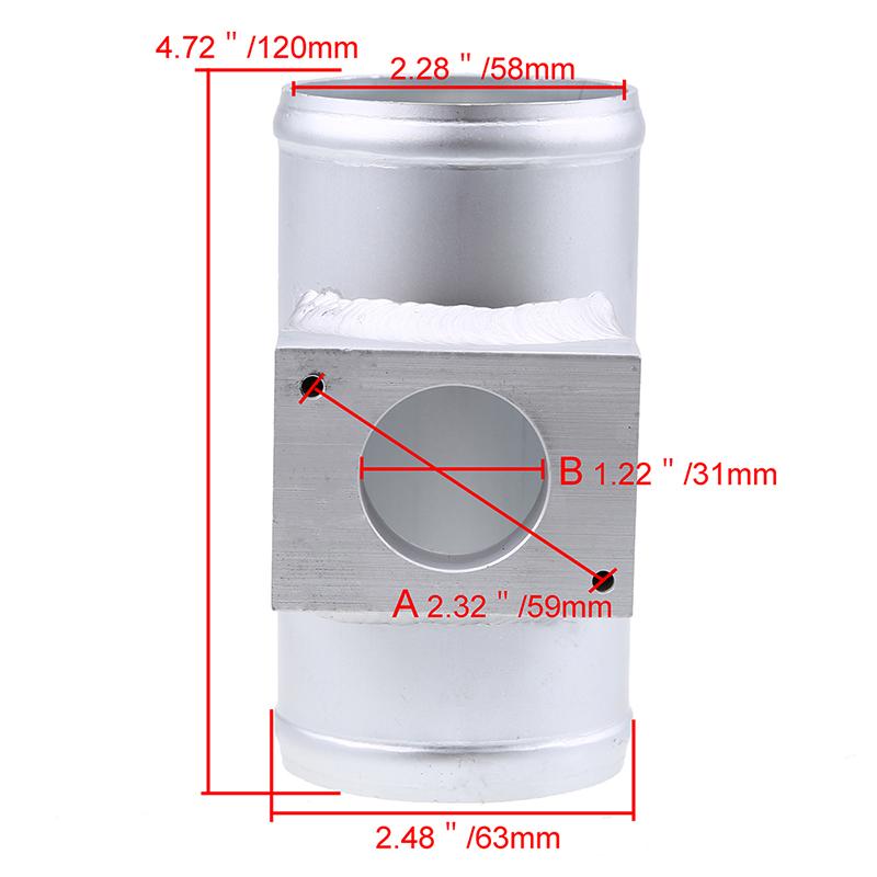 

76 мм/70 мм/63 мм серебристый адаптер датчика расхода воздуха, крепление для впускного счетчика, адаптер воздушного потока для автомобильных и грузовых автомобилей, универсальные аксессуары