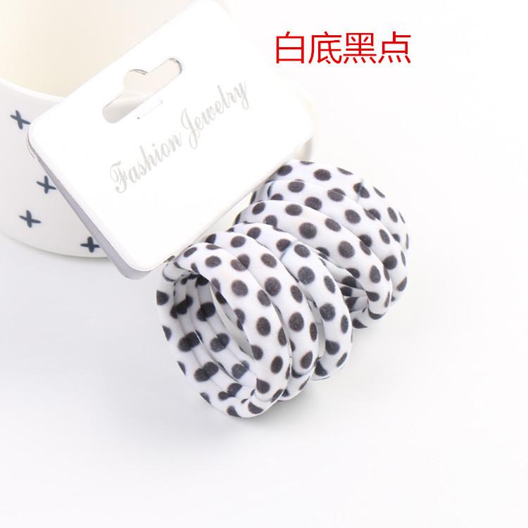 6Pcs/Set High Elasticity Printed Scrunchie Women Girls Children Elastic Hair Rubber Bands Accessories Tie Hair Rope Ring Holder