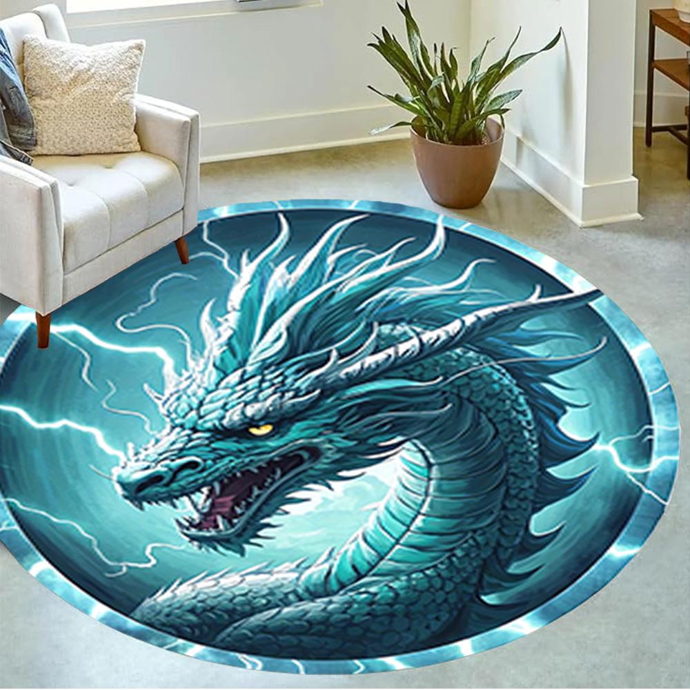 1pc fantasy dragon design rug home carpet non slip office decor gift living room bedroom