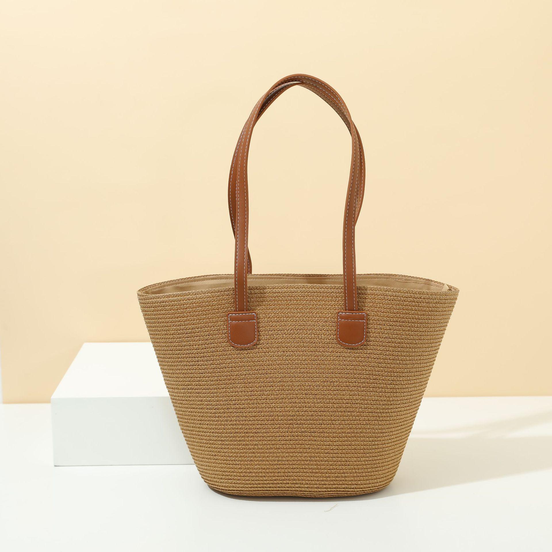 Summer Beach Tourism Vacation Straw Woven Bag, New Fashionable Commuting Shoulder Bag, Tote Bag