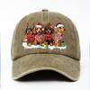 Christmas Dachshund Dogs Print Baseball Cap Adjustable Cotton Casual Snapback Hat for Adults