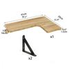 Latest Models Corner Shelves Wall Mounted Set of 3 Wood Wall Shelves for Bedroom /Bathroom/Living Room/Kitchen/Laundry Room