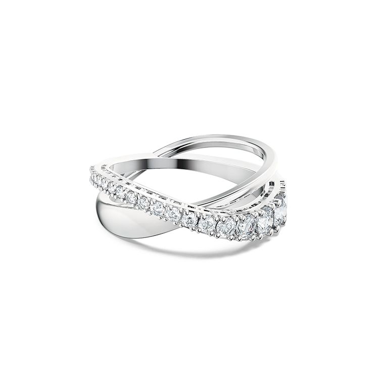 

Swarovski Twist Rows Cross Design Ring Women rings White 5563911 Box (Random Color),58