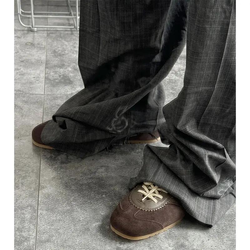 Fashion Forrest Gump Shoes Women 2025 Four-season Genuine Leather Women's Sneakers Flat Casual Retro German Training Shoes Loafers