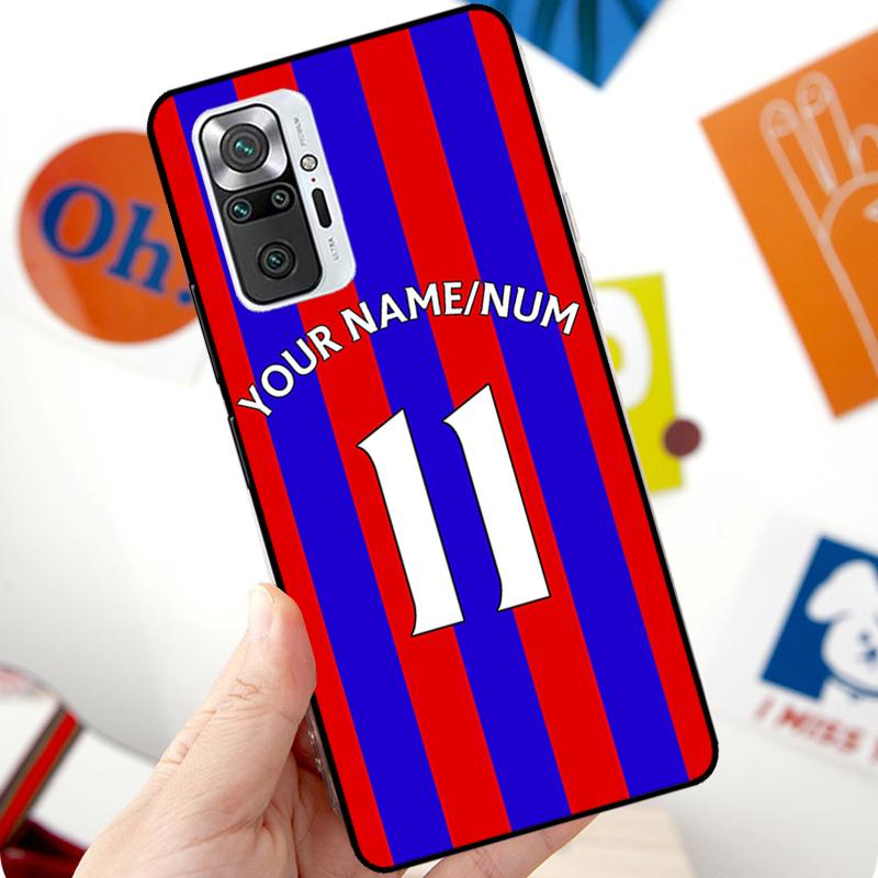 Personalised Football Number Strips Case For Xiaomi Redmi Note 12 Pro 11 8 9 10 Pro 9S 10S 11S 12S Redmi 12C 10C 9C 10A Cover