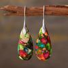 Bohemian Natural Stone Imperial Stone Drop Pendant Earrings