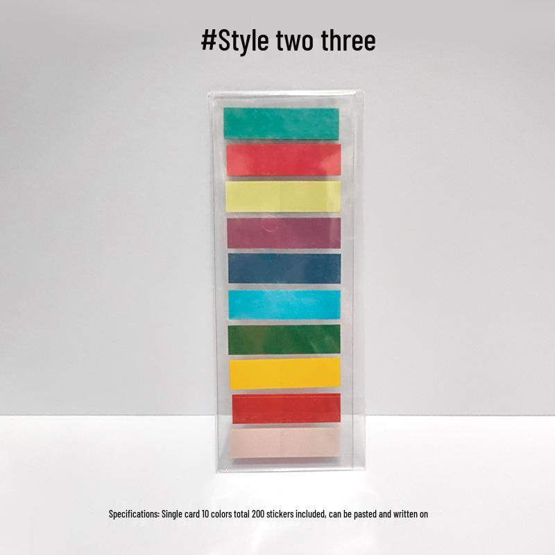 Morandi Color Transparent Sticky Notes - Cute Colorful PET Index Stickers for Marking and Memo.