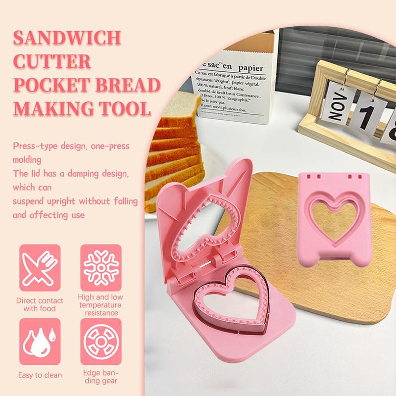 

Набор для резки и запайки сэндвичей, Сэндвичница в форме сердца с запаянным краем розовый