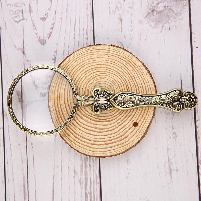 Vintage Metallgriff Leselupe, Tragbare Handlupe