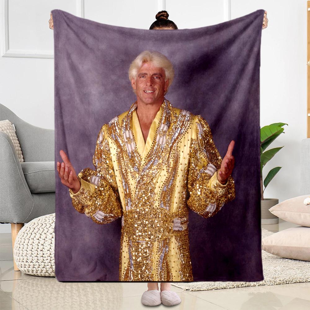 Ric Flair Blankets Are Suitable for Living Rooms,making Them an Ideal Choice for Outdoor Travel and Gifts.