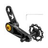 Single speed folding bicycle rear dial chain guide oval disc modified crimp chain to prevent chain drop