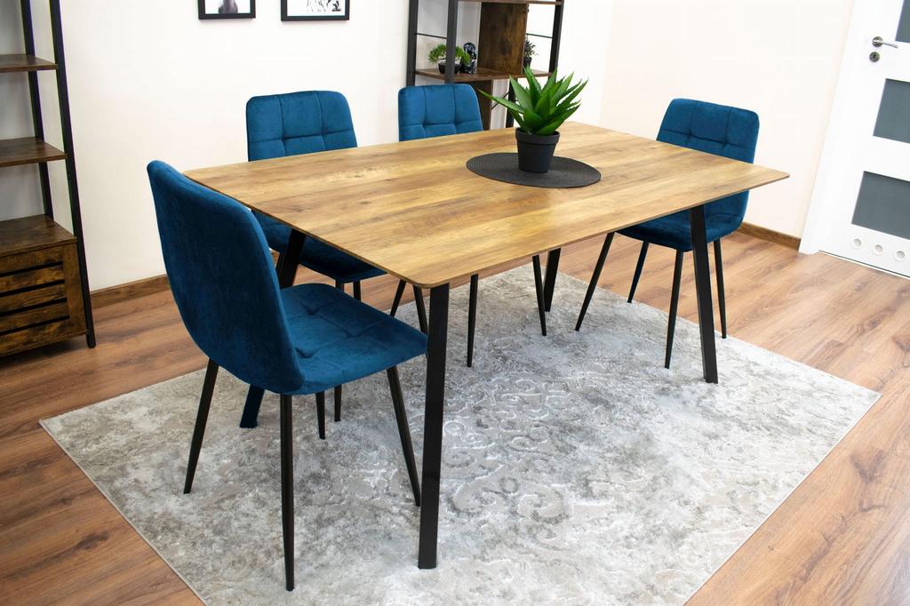 KARA chair - navy blue velvet x 2
