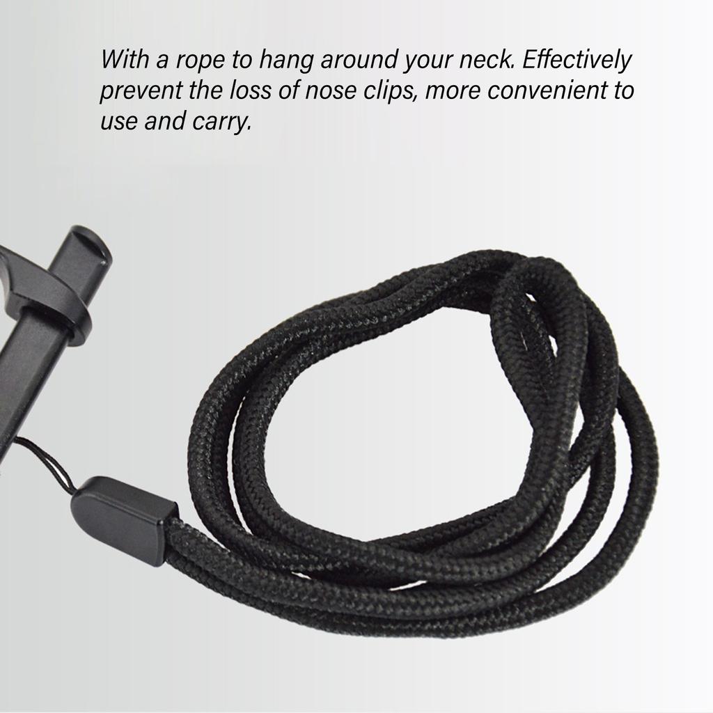 Aluminum Alloy Diving Nose Clip Nonslip Swimming Nose Clip with Lanyard Swimming Training Accessories for Kids & Adults