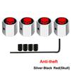 DSYCAR Anti-theft Valve Stem Caps for Cars, Trucks, Motorcycles Skull Style Tire Valve Dust Caps, Dustproof Seal Lock Tight Fit