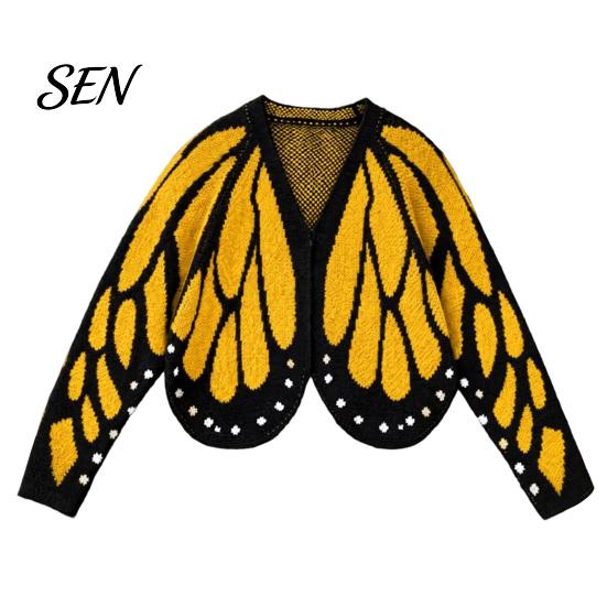 Costume di Halloween Maglieria Estetica Shawl Cardigan a Maglia Farfalla, Poncho a Manica Pipistrello Aperto Davanti Abbigliamento Artistico per Festival per Donne Mantellina,