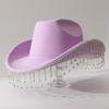 Beliebter Cowboyhut mit elegantem, großem Rand, leichter Luxus, glänzenden Quasten, geeignet für Partys und Klavierkonzerte