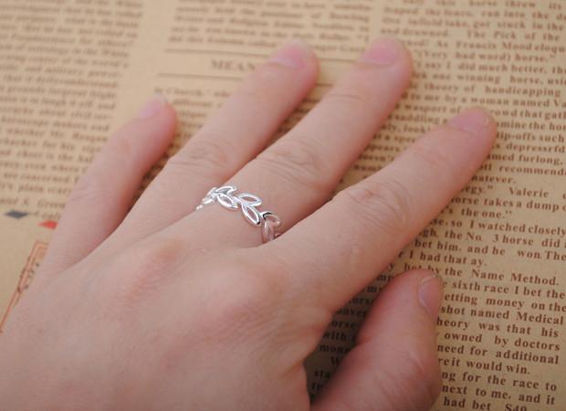 Bohemian Vintage BF CLUB Silver Color Leaf Rings for Women Bijoux Gift Female Adjustable Size Finger Rings Anillos Wholesale