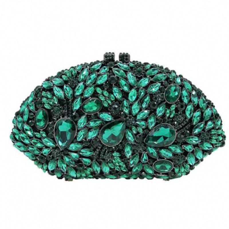 

Large Diamond Evening Clutches Purses For Women Party Purse Bag Luxury WHTUOHENG Lady Crystal Fan-Handbags Dinner Prom Clutch 22cmX10.5cmX7cm
