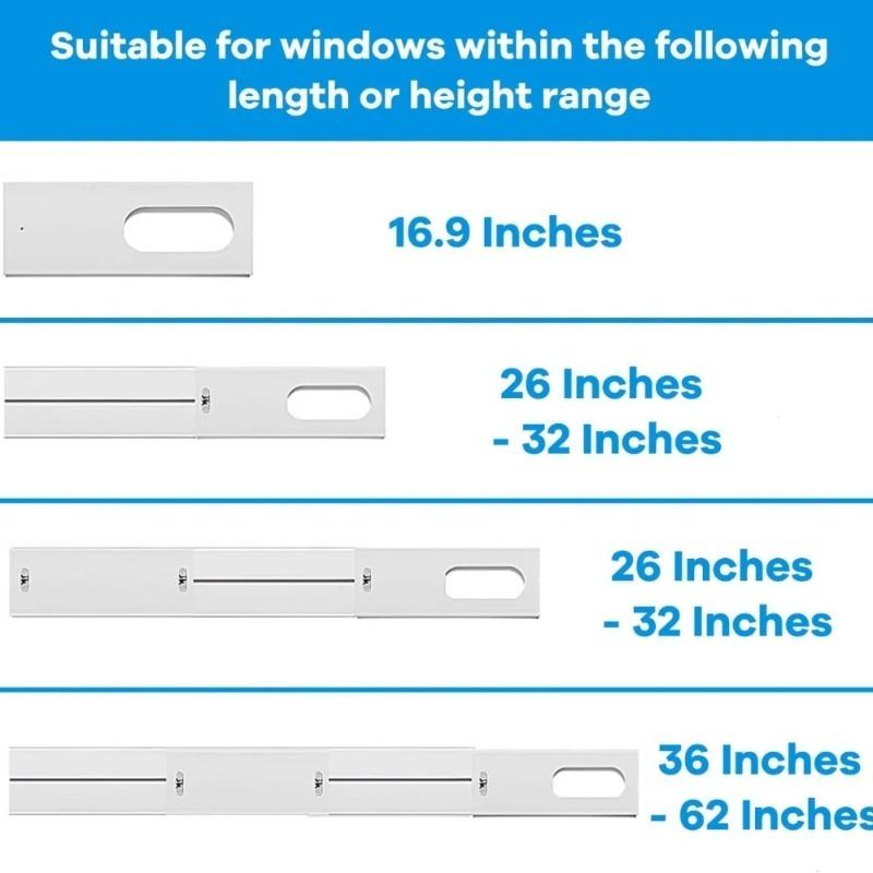 Portable Air Conditioner Window Vent Kit Adjustable Exhaust Hose Adapter Plate for Sliding Windows AC Accessories Home Decor