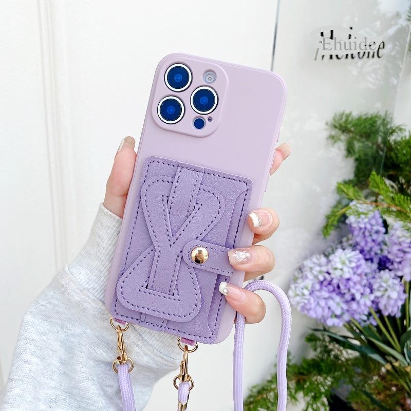 

Wallet Strap Case for Samsung Galaxy S25 Ultra S23 S24 FE S21 S22 Plus A56 A36 Love Band Card Crossbody Lanyard PU Leather Cover A54